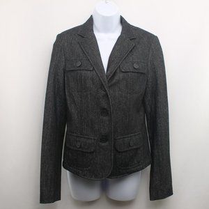 - ADEC2 By Philippe Adec 3 Button Blazer Wool Blend Size 6